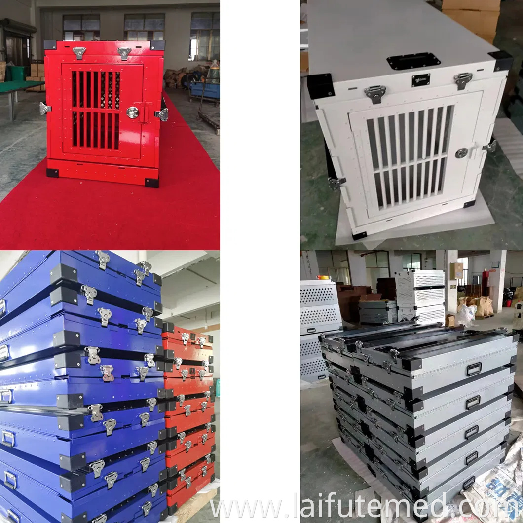 Folding Metal Collapsible Airline Approved Dog Kennel Crate for Large Pets